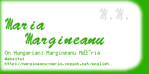 maria margineanu business card